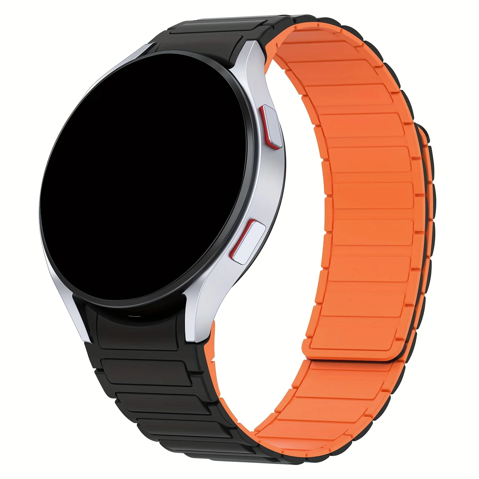 Sleek 20mm Silicone Magnetic Watch Band - No Gap Design