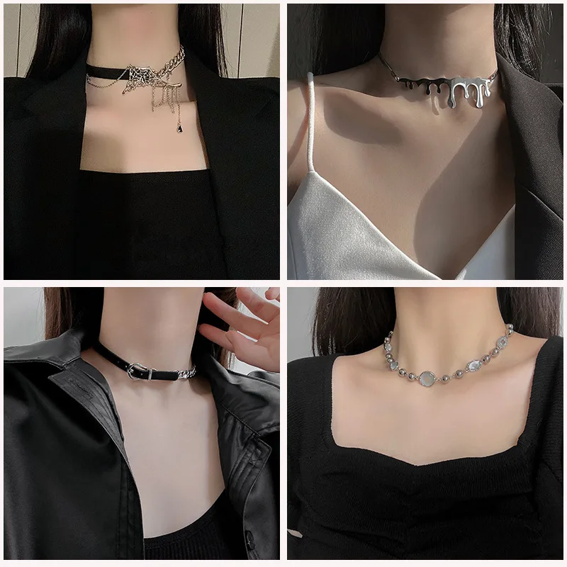 

2022 Fashion Charm Sparkling Clavicle Chain Choker Necklace Collar for Women Fine Jewelry Wedding Party Birthday Gift Collier