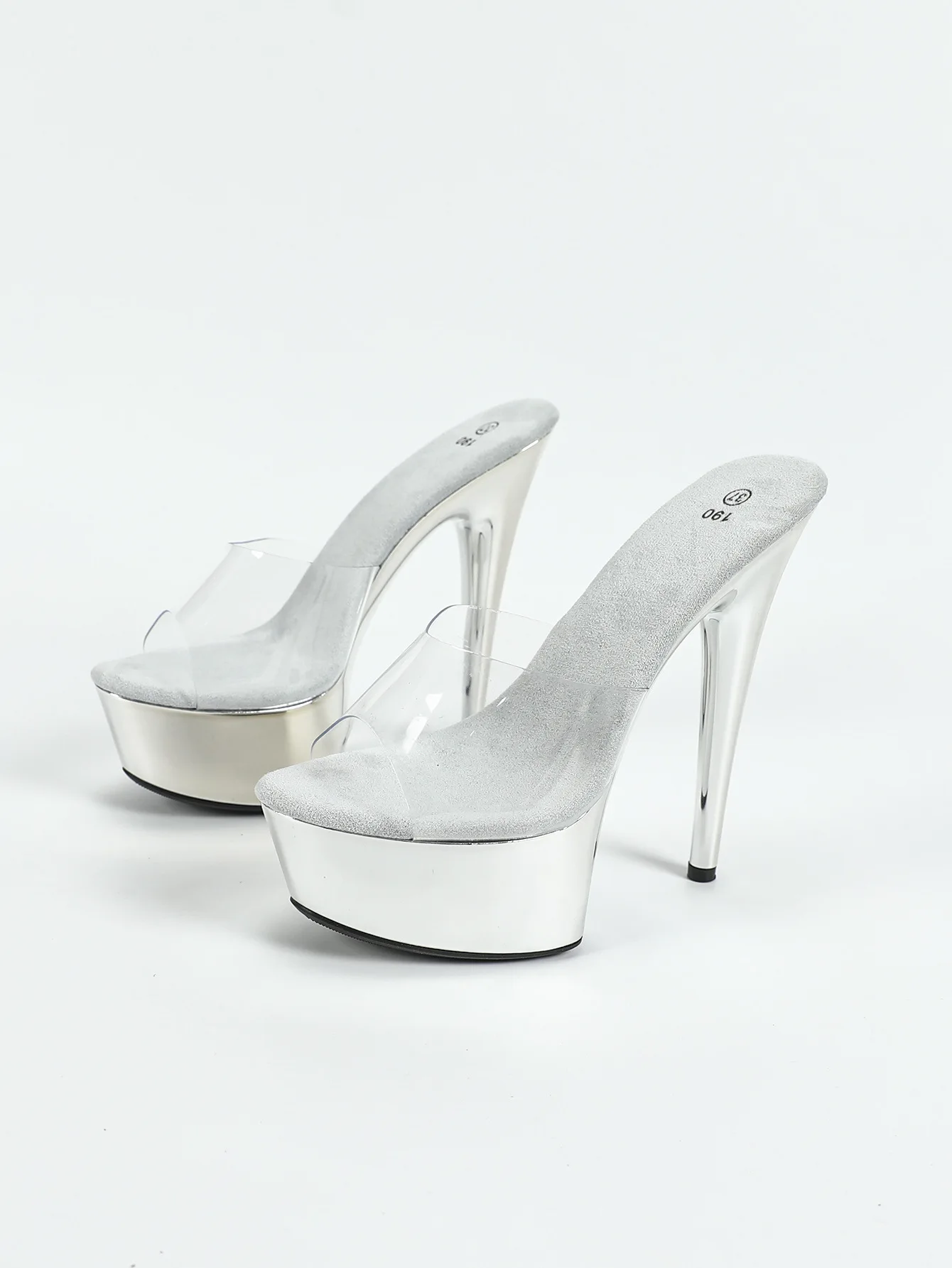Damen High Heels Dünner Absatz Sexy Wasserdichter Tisch 15 cm Hohe Super High Heel Hausschuhe LFD-8661-B24 – Detail 14