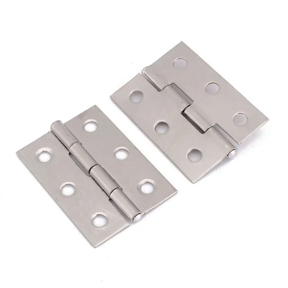 5PCS Stainless Steel Door Hinges Cabinet Doors Windows Wooden Box Flat Hinge Home Furniture Hardware Accessories