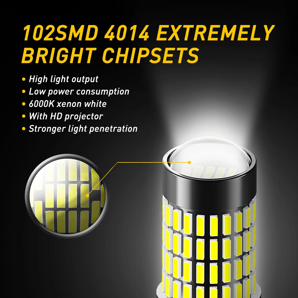 AUXITO 7443 W21/5W LED  , 6000K ȭƮ T20 7440 W21W LED, ڵ   DRL   HD  , 2 