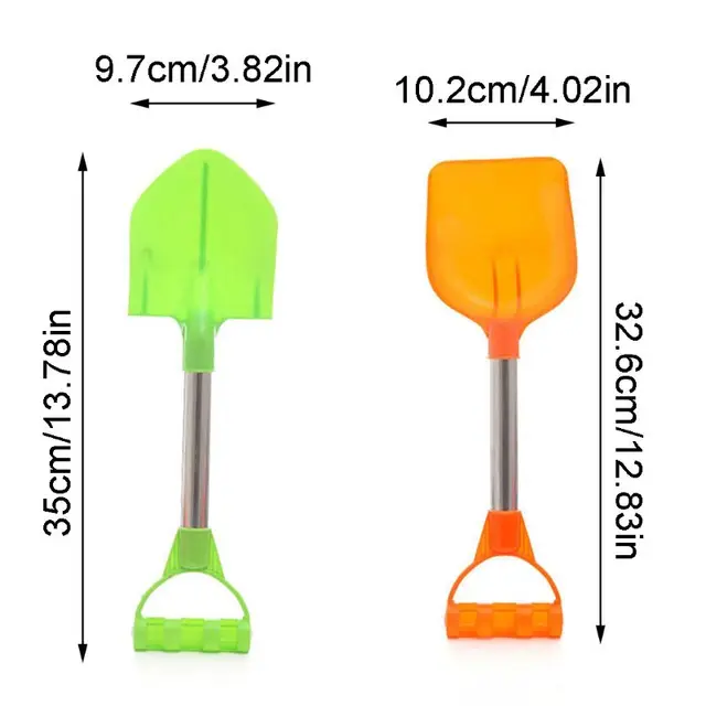2pcs/set Children Summer Beach Toy Kids Outdoor Digging Sand Shovel Play Sand Tool Playing Snow Shovels Boys Girls Play House 6