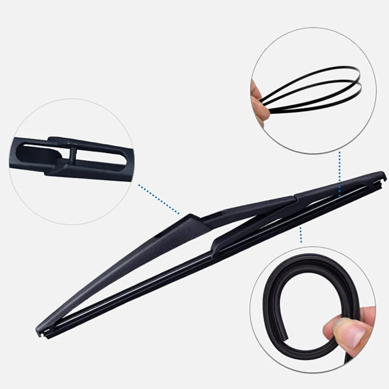 3Pcs/Set Windscreen Flat Wiper Blades Front Rear Set For Fiat Grande Punto 2005-2011 Windshield Wiper For Punto Evo 2009-2013 - Image 6