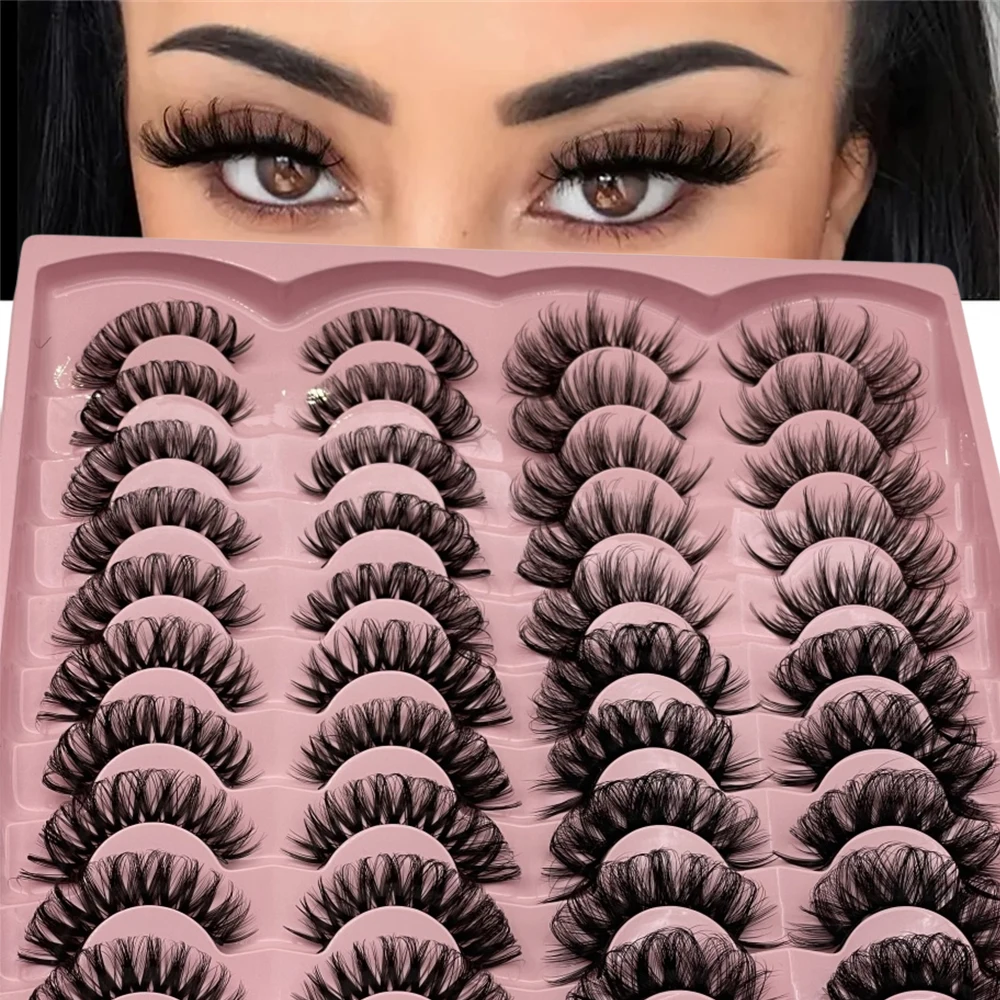 20 pairs Dramatic Volume 3D Faux False Eyelashes for Natural Looking Eyelash Extensions and Makeup