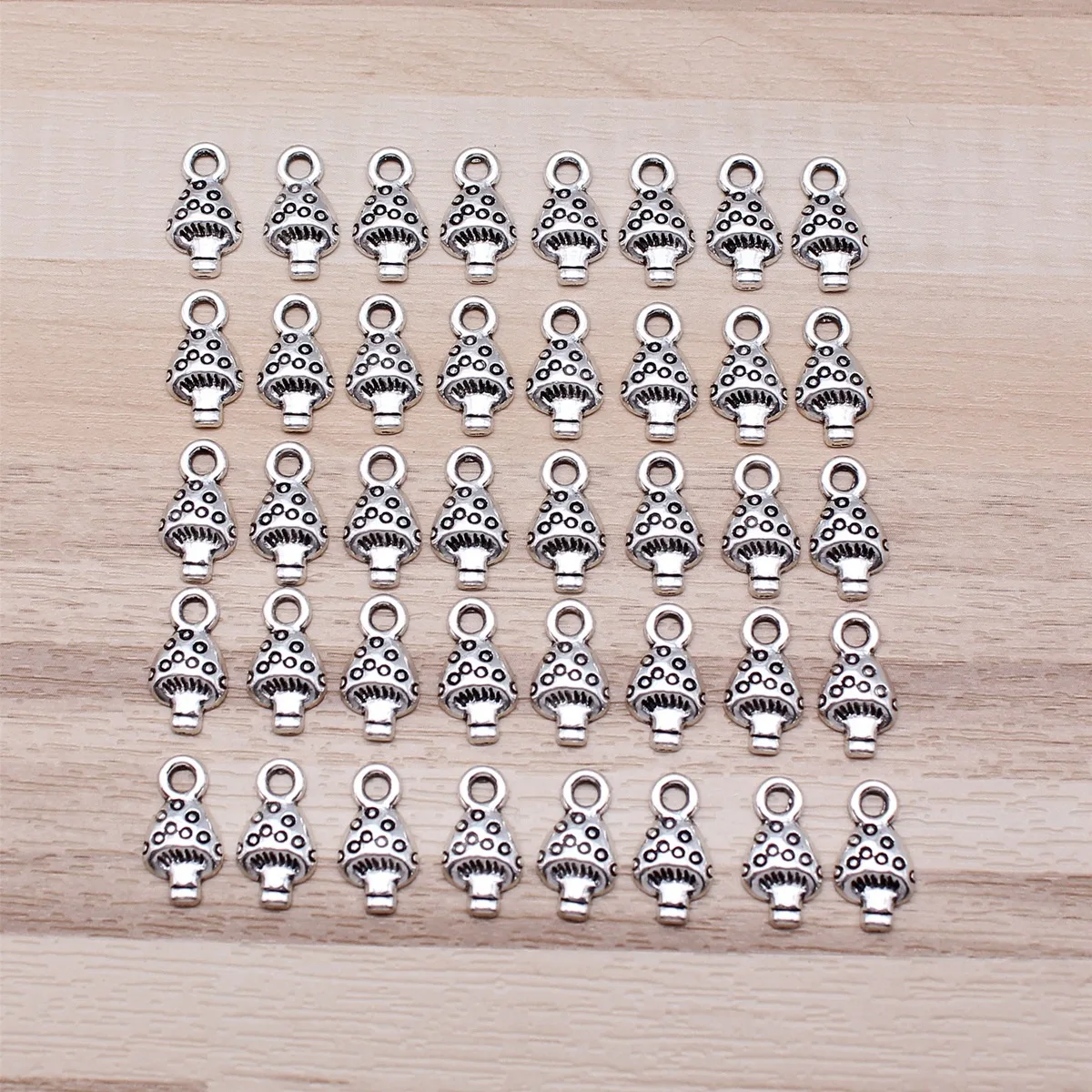 IFOCUS 버섯 참, DIY 쥬얼리 제작, 아연 합금, 13x7mm, 0.51x0.28..