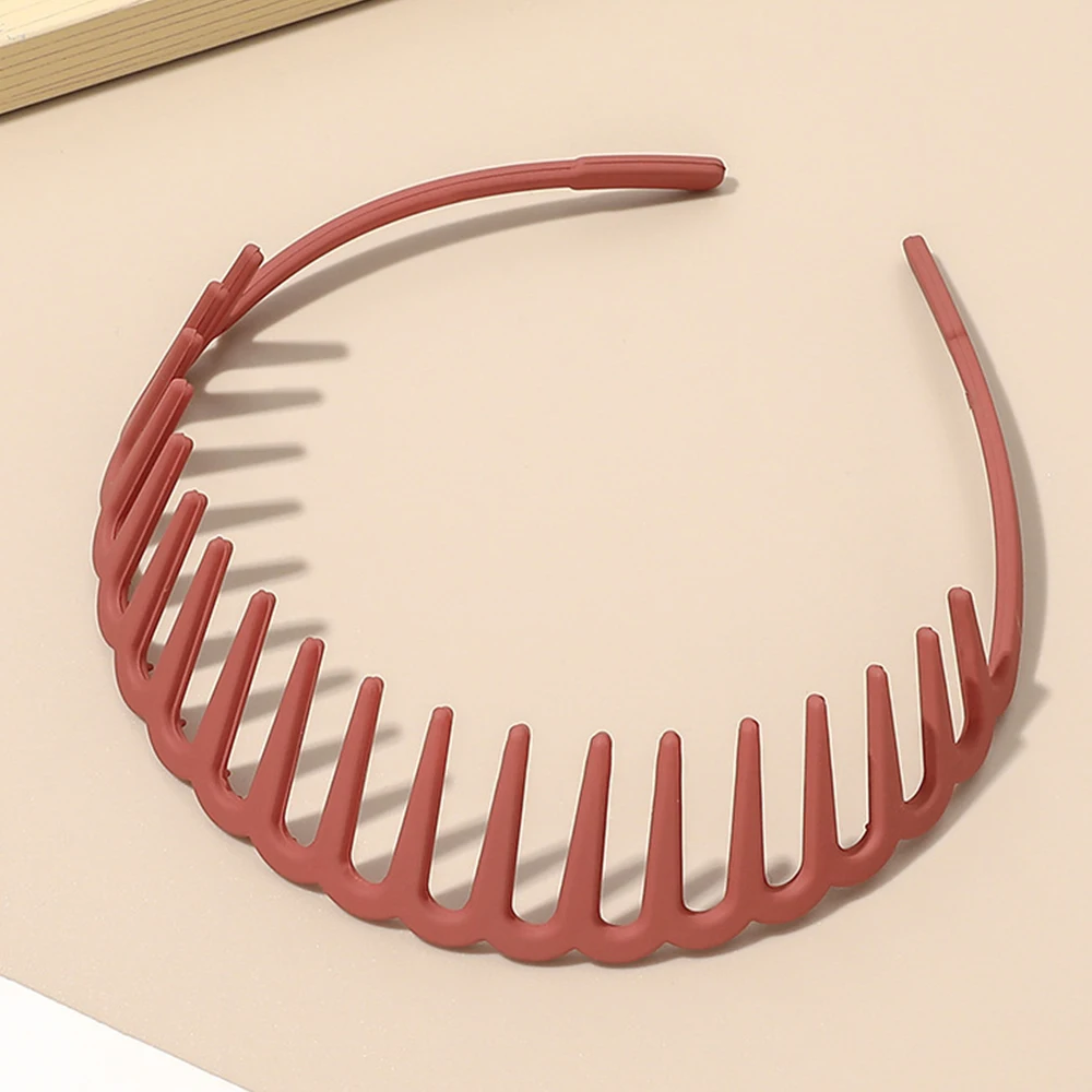 Rutschfeste Zick-Zack-Stirnbänder für Frauen und Mädchen, Haifischzähne, Kunststoff-Haarband, Zahnhaarkamm, Spike, transparentes Stirnband – Detail 13