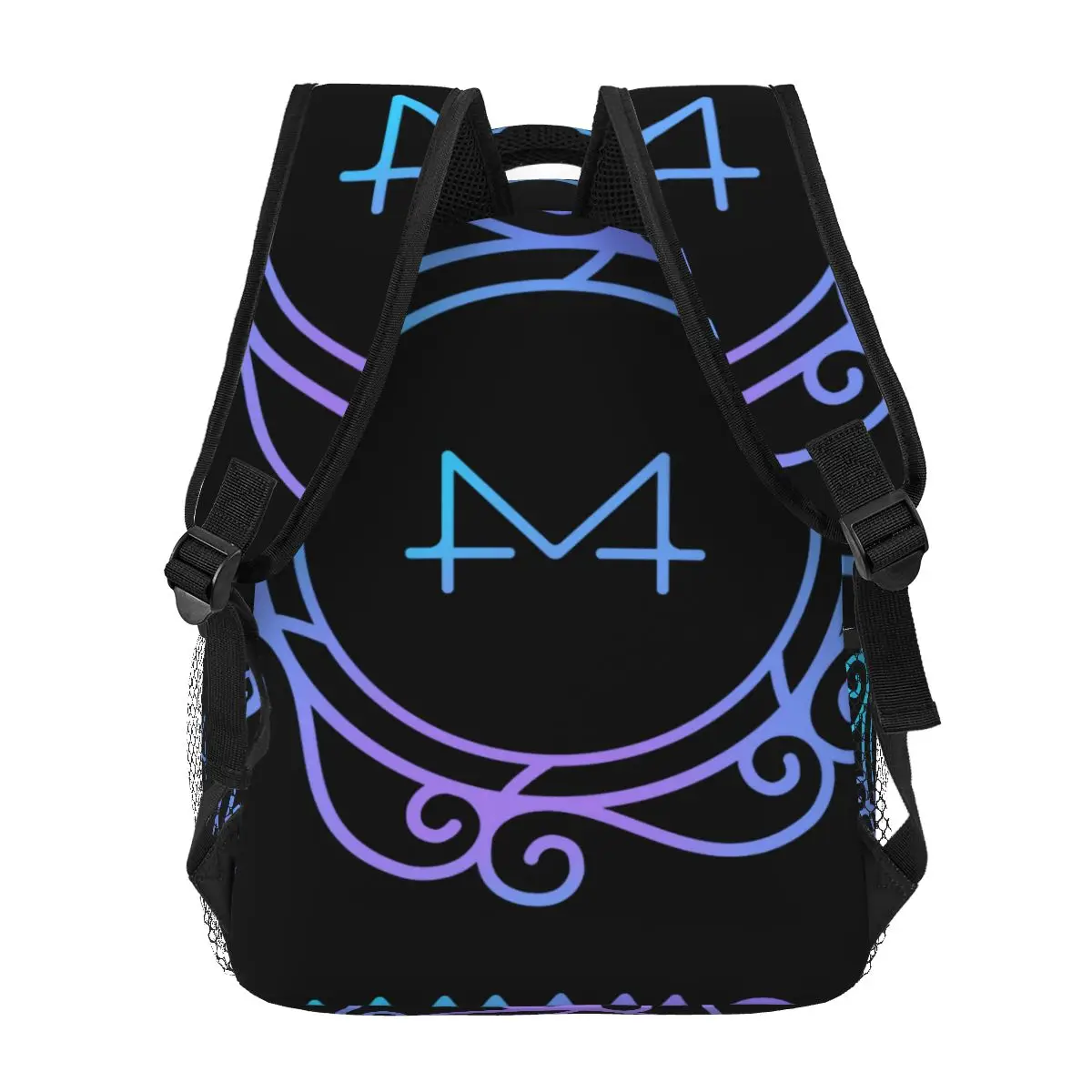 MAMAMOO White Wind Logo Casual Backpack Unisex Students Leisure Travel Computer Backpack