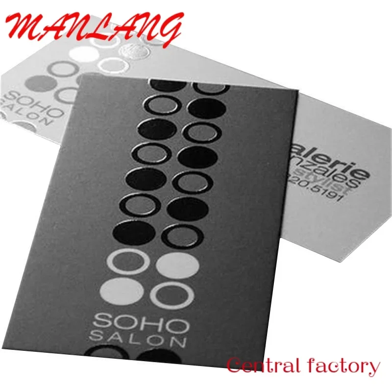 

Custom hign quality gold foil embossed spot UV business card for wedding birthday thank you cards