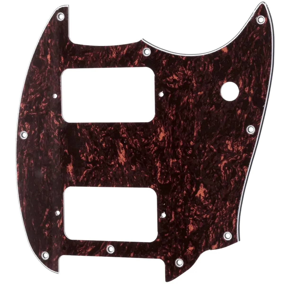 

Red Tortoise Round Corner HH Guitar Pickguard 2 Humbuckers for Squier Bullet Series Mustang Electric Guitar Guitar Accessories