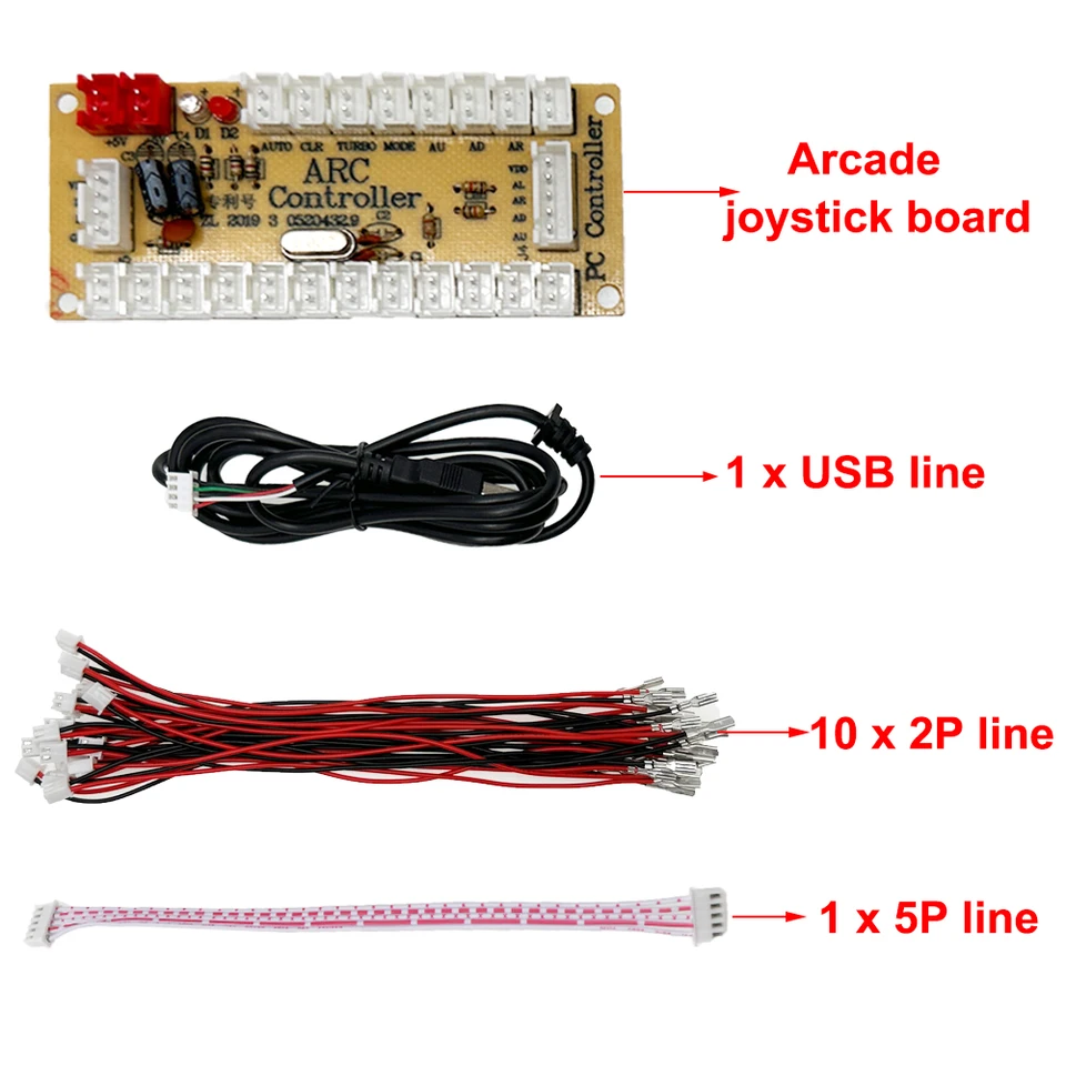 Zero Delay Arcade USB Encoder PC to Joystick Fighting Games