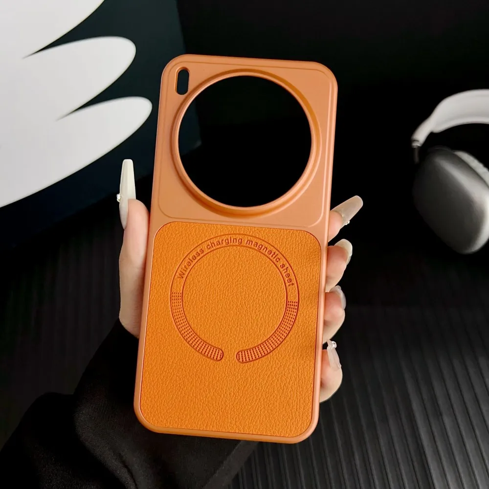 Fashion INS Color Skin-friendly PU Leather Magnetic Charge Shockproof Business Case