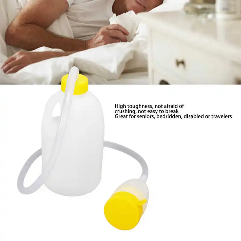 1700ml Male Pee Bottle Urine Collector Storage With 90cm Urinary Tube