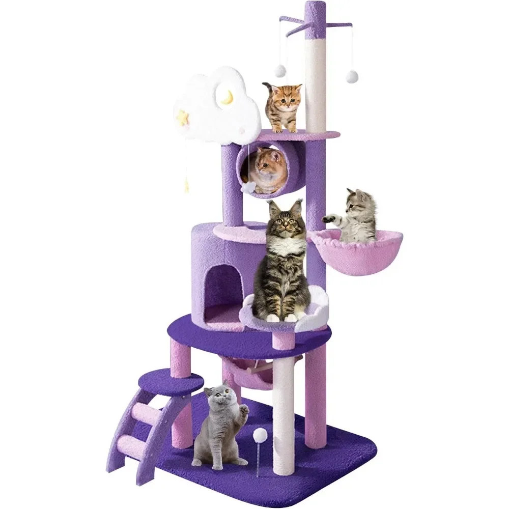 

Cat Tree, Tower Cat Toys for Indoor Cats Cats Pet Products Things Toy Scratch Goods Scratching Free Shipping Supplies, Cat Tree