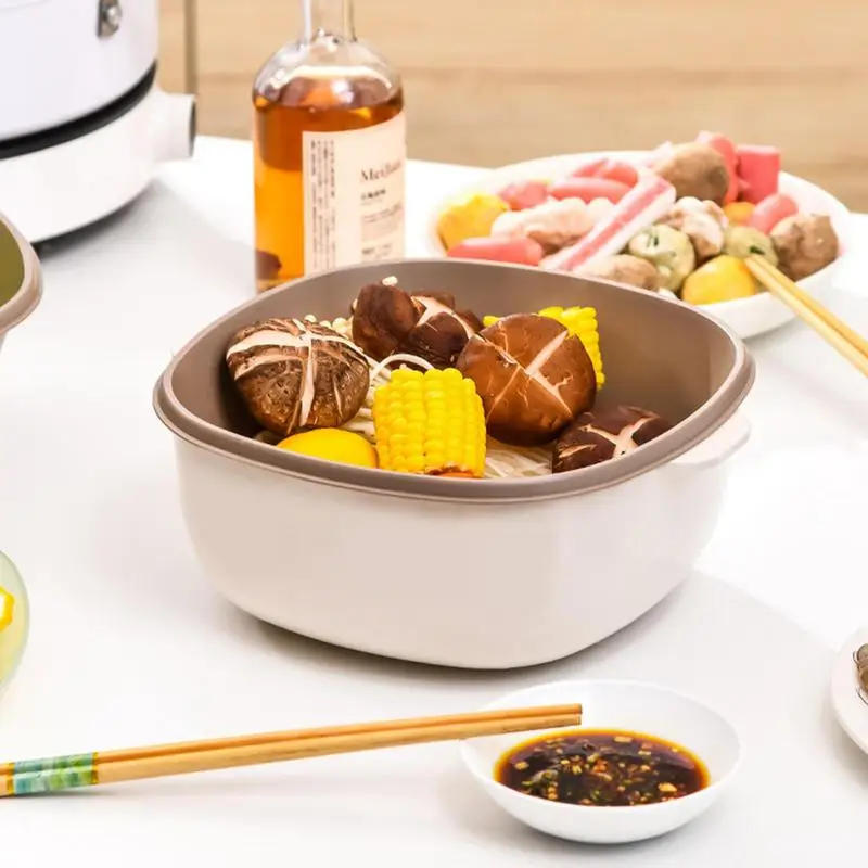 Kitchen Colander Strainer Multipurpose Stackable Colander Strainer Dishwasher Safe Food Strainers Food-Grade Basket For