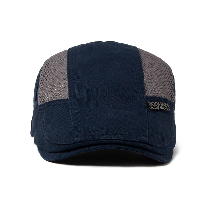 Casual Hat Mesh Cap Beret For Men Women Summer Cotton Breathable Sun Visor Adjustable