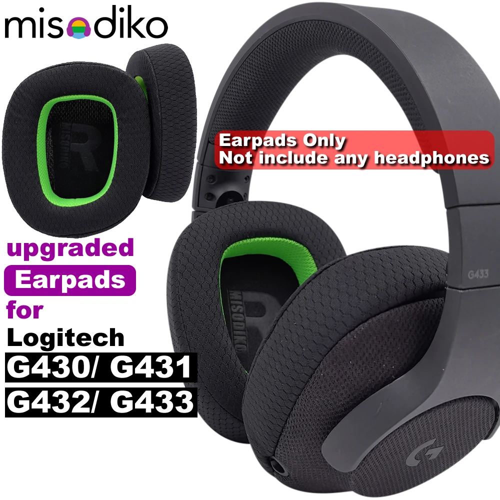 Misodiko Cuscinetti Auricolari Aggiornati Di Ricambio Per Cuffie Da Gioco Logitech G430 G431 G432 G433