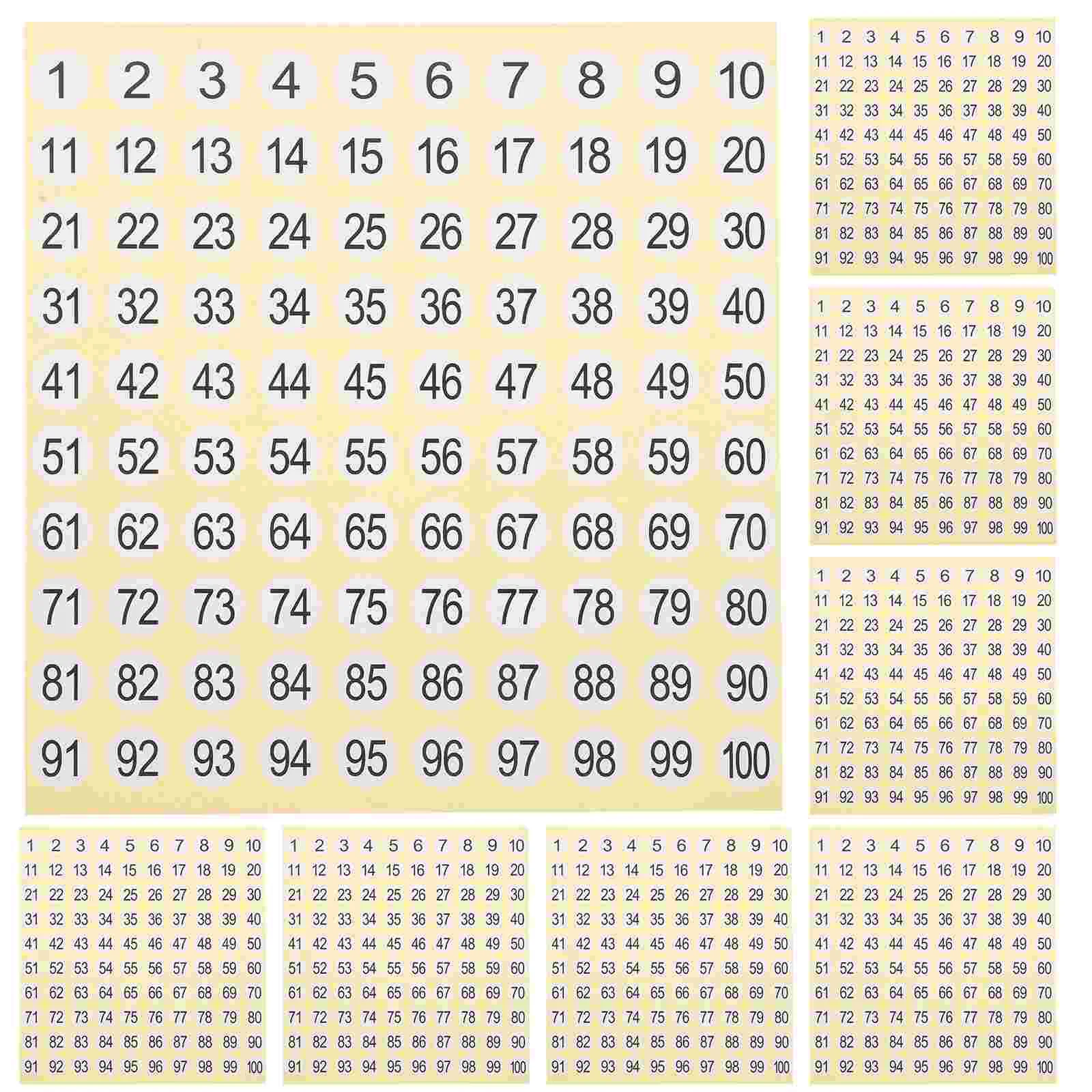 

Number Stickers 1-100 Numbers Labels Numbered Marking for Office Classroom Classification Sign