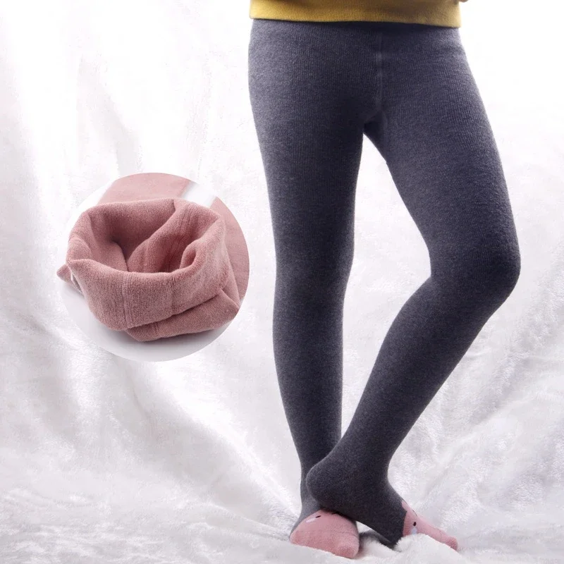0-7T Kid Girl Tights Baby Stockings Autumn Baby Tights Winter Warm Child Pantyhose Cotton Pants Candy Color Cute Girls trousers