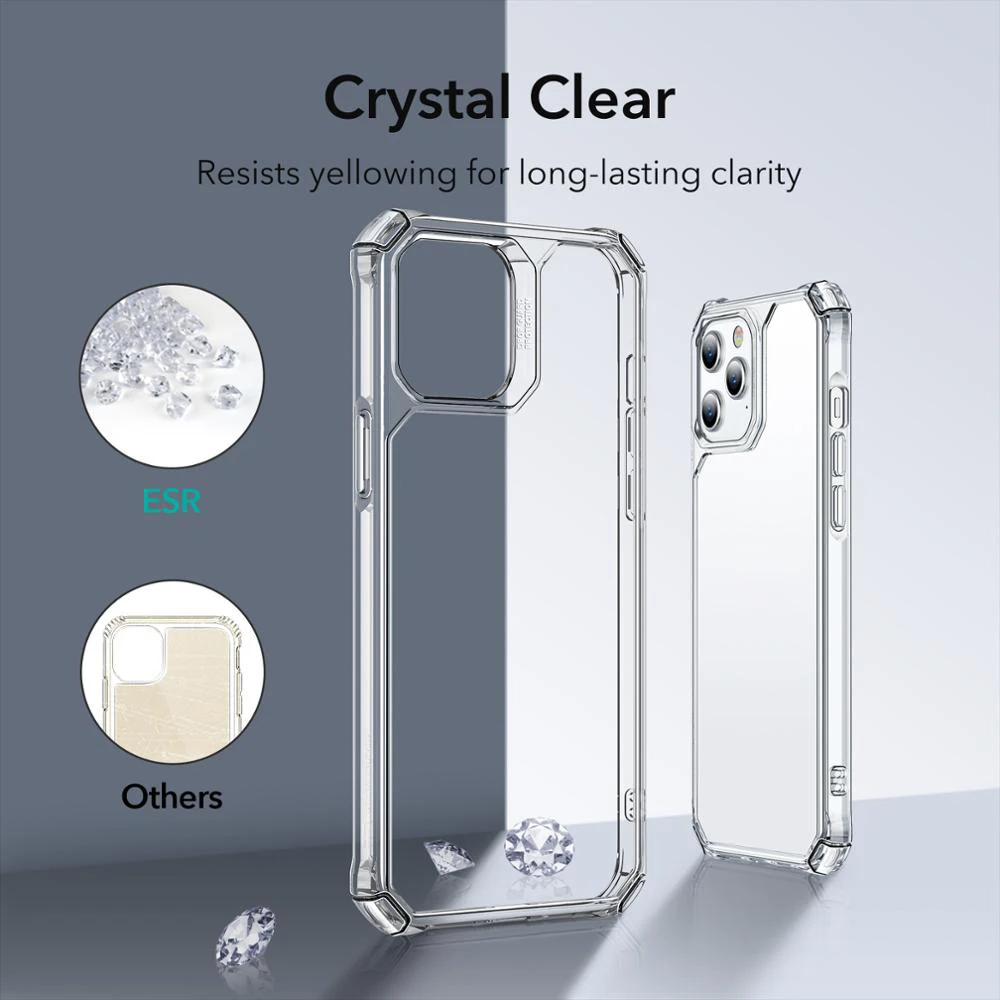 iphone 12 pro case ESR for iPhone 12 Pro Max Case Air Armor Clear Case Shockproof  Transparent Case for iPhone 13 Pro Max Back Cover for iPhone 12 iphone 12 pro wallet case