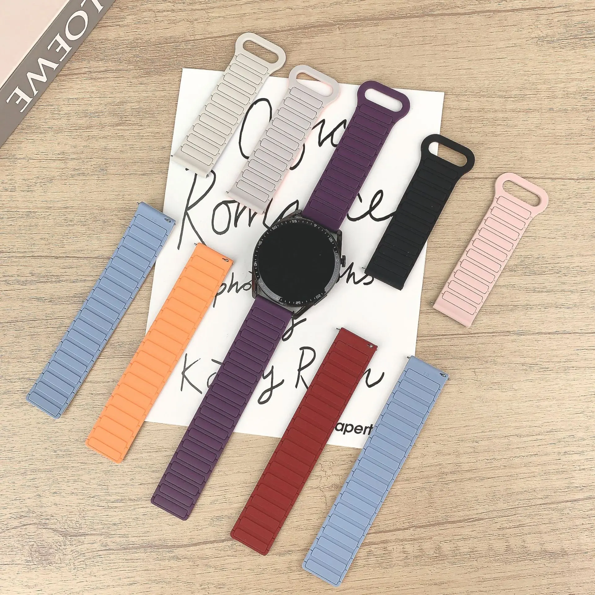 Magnetic Loop Silicone Strap - 22mm Adjustable Band