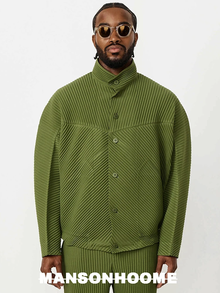 【美品】ISSEY MIYAKE スタンドカラージャケット プリーツ加工 XL イッセイミヤケISSEY MIYAKE 立体格子デザインジャケット 紺2