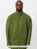 Miyake Pleated Standing Neck Splice Designer Jacket Men's Loose Relaxed Long Sleeve Shirt Coat JC110 1