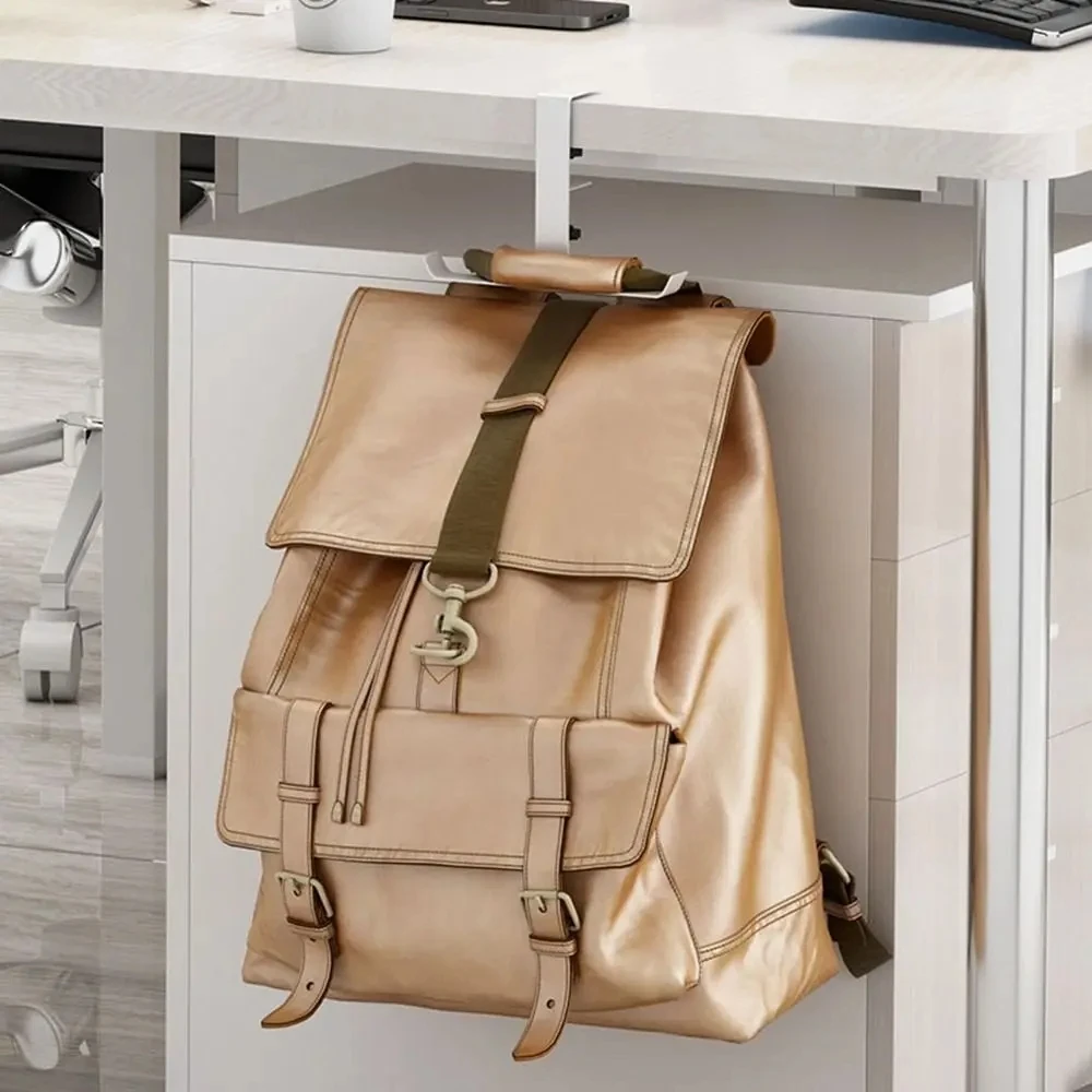 Desk Edge Hook Adjustable Hanging Bag Storage