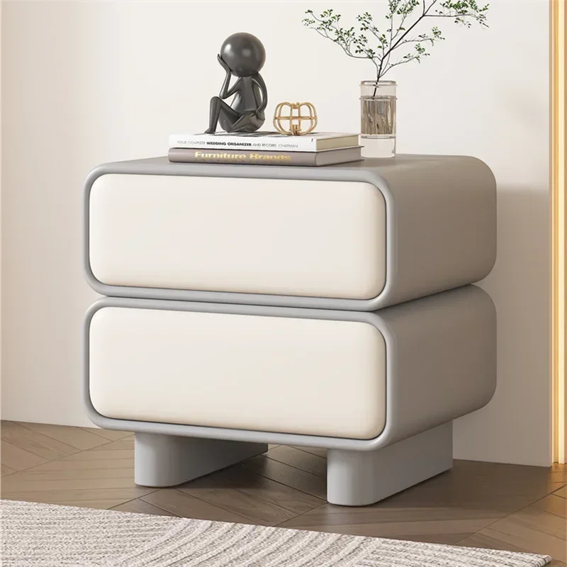 French Modern Soft Package High-end Light Luxury Creative Large-capacity Bedside Table Bedroom Home Drawer Storage Bedside Table