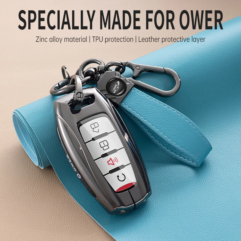 

Car Zinc Alloy Leather Key Case Holder Cover For Great Wall Haval Hover H6 H7 H8 H9 F5 F7 H2S C50 Hoist Auto Decoration Parts