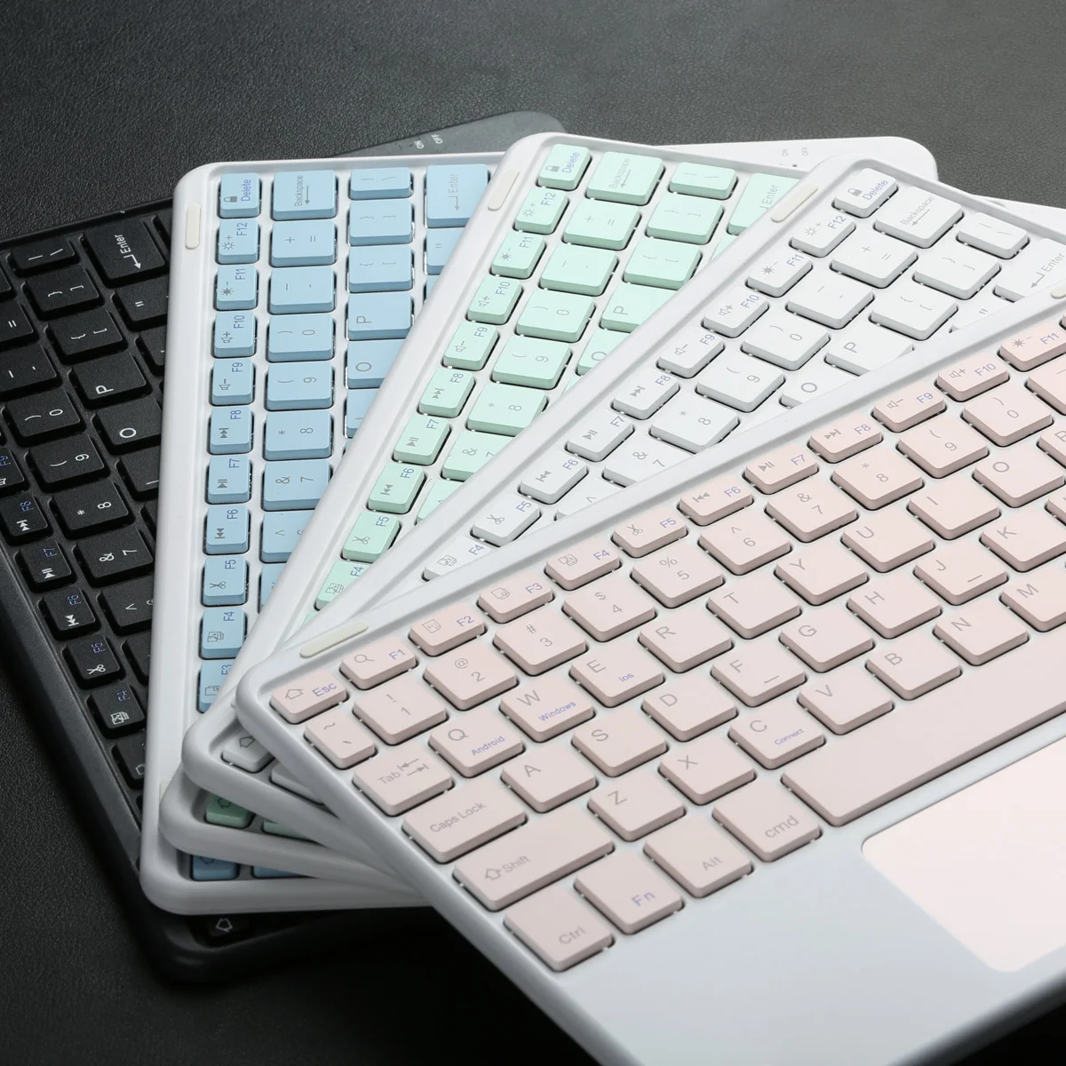 Wireless Keyboard Bluetooth-Compatible Rechargeable With Touchpad For iOS Android Windows iPad PC, bluetooth keyboard