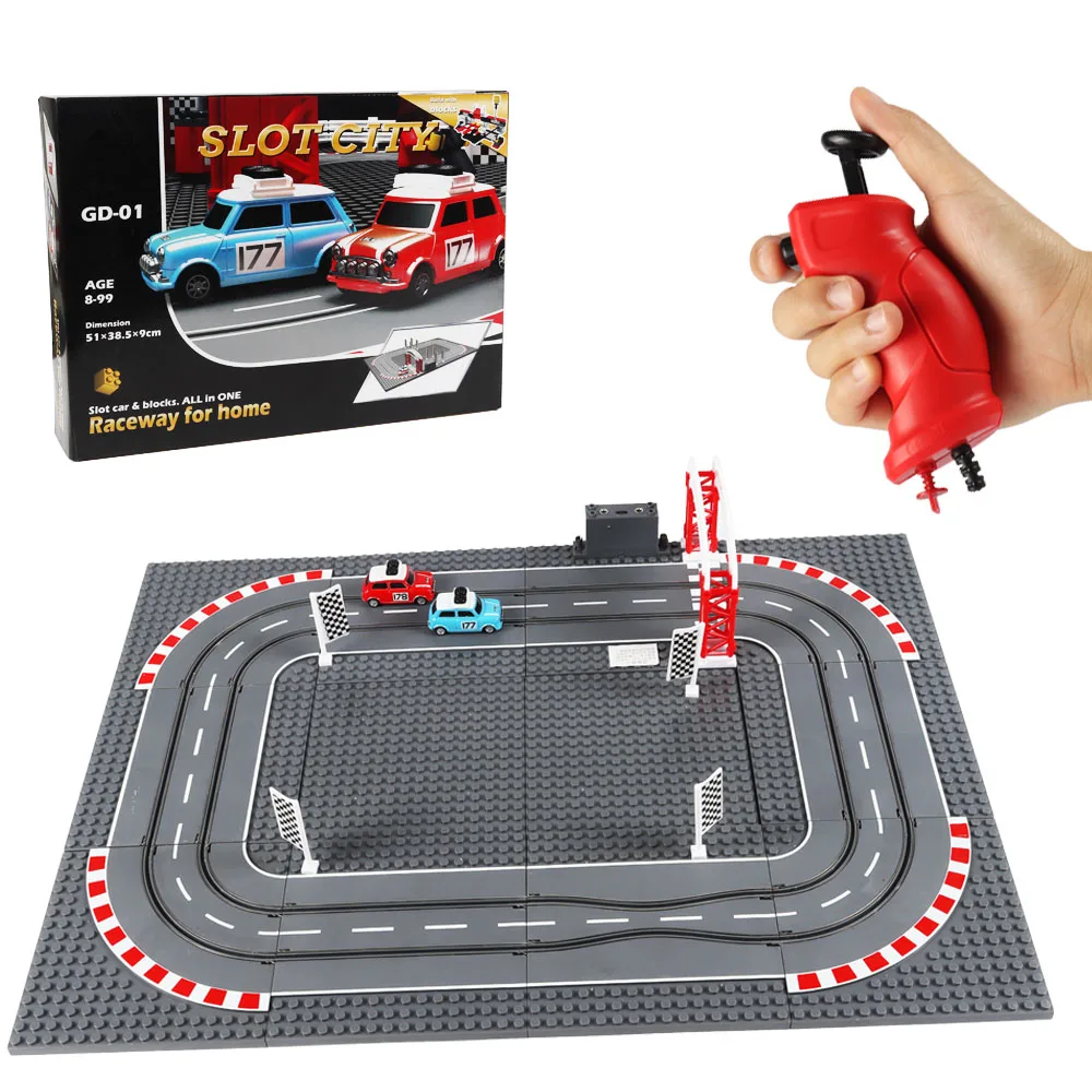 122 PCS Electric Racing Slot Cars & Urban Tracks Play Set Kids Children Toy Gift 