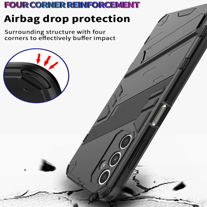 Rugged Shockproof Armor Phone Cover with Holder