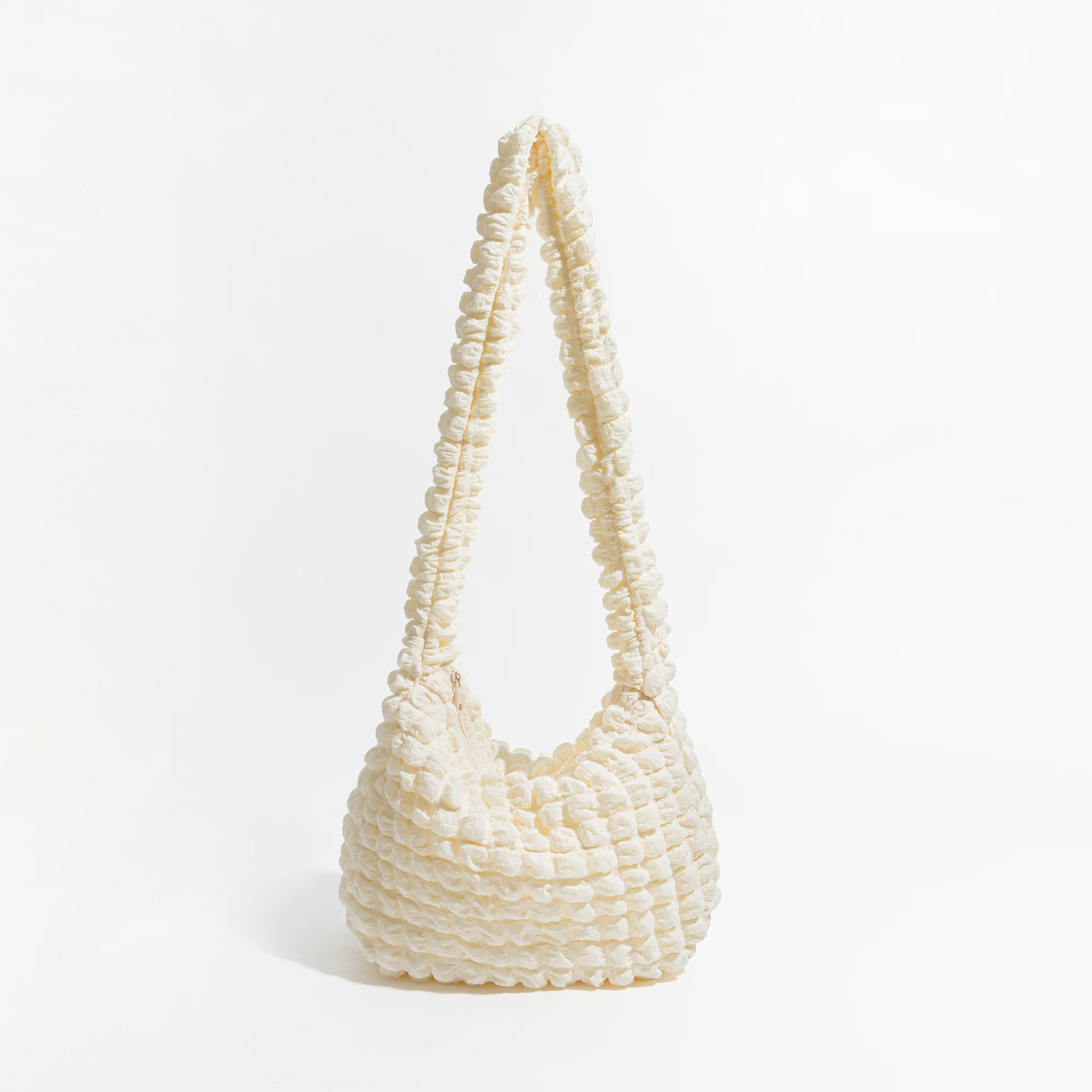 thumbnail image 1 of KOKOPEAS Bolso pequeño acolchado con burbujas para mujer, bolso de mano plisado de tendencia coreana, bolso de hombro para compras de viaje para mujer, 1 of 5