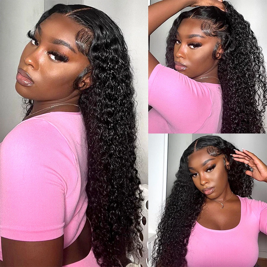 12A Water Wave Bundles With Closure Frontal Peruvian Deep Curl Wet and Wavy Bundles With Closure 100% Remy Human Hair Weave human hair bundles,human hair weave