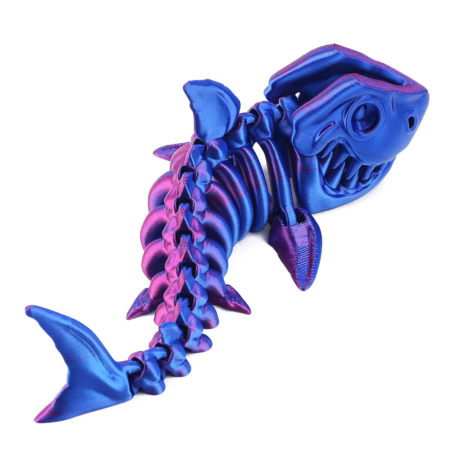 3D shark skeleton joint movable and retractable toy multi-color creative ornament decompression decoration gift fidget toys,puzzle toys,anti stress toys