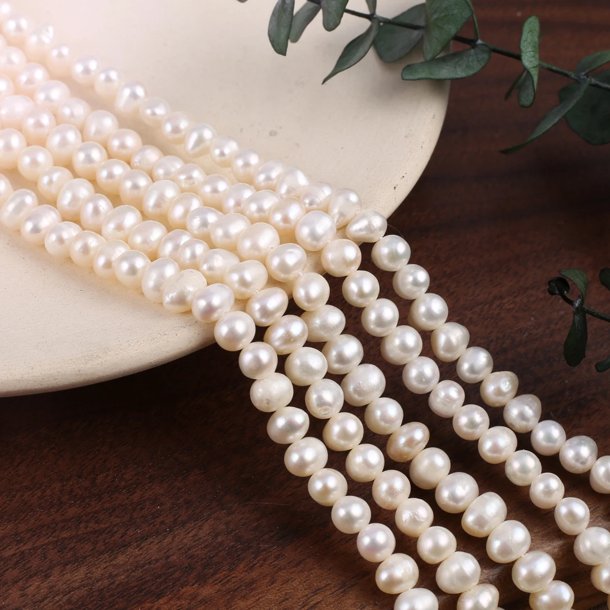 Natural 4-5mm White Freshwater Pearl Potato Shape Bead Loose Spacer Bead for Jewelry Making Supplies Charm DIY Necklace Bracelet