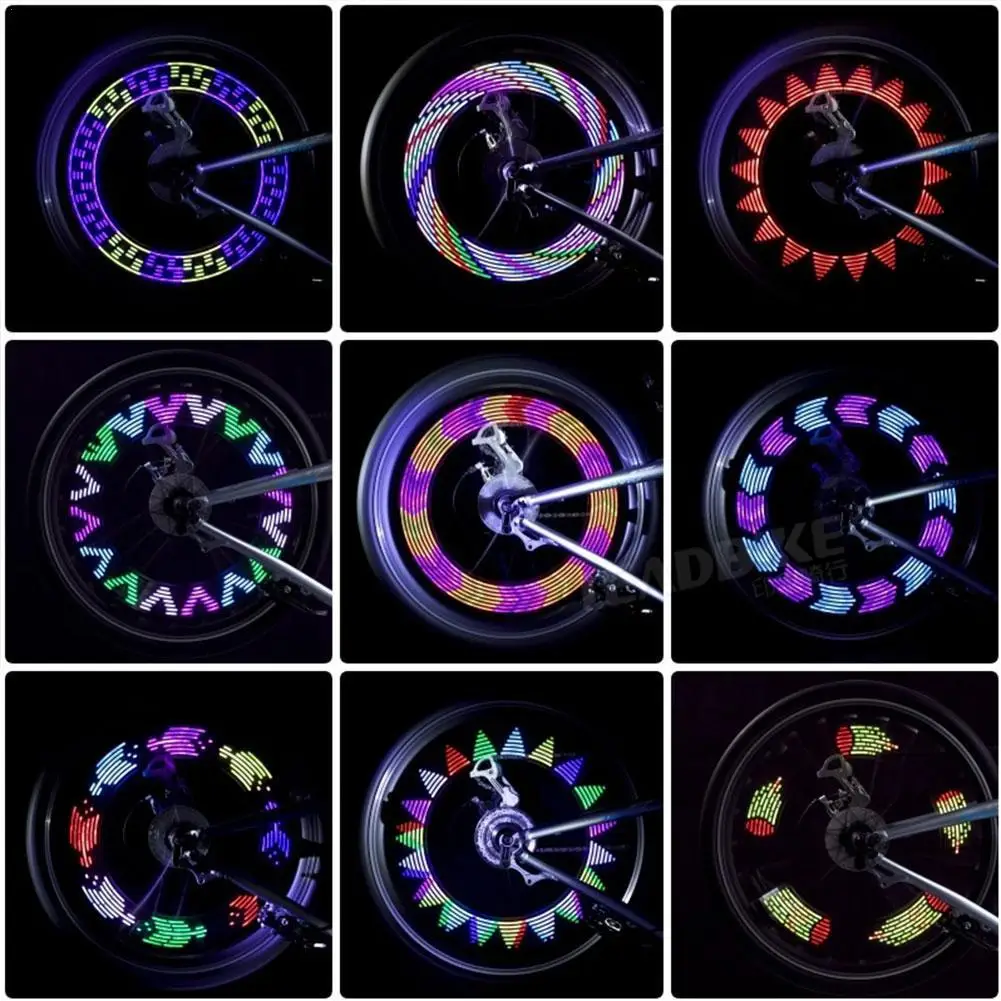 Bike Accessories 30 Patterns Bike Wheel Light LED Neon