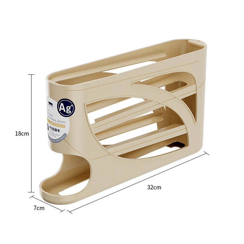 4 Layers Automatic Rolling Egg Holder Rack Fridge Egg Storage Box Container Kitchen Refrigerator Egg Dispenser Fridge Organizer