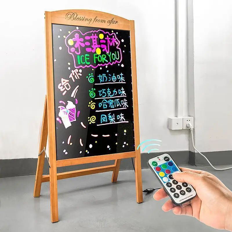 

Small Blackboard Luminous Stall Electronic Fluorescent Board Store Billboard Handwritten Flash Commercial Stall Wholesale