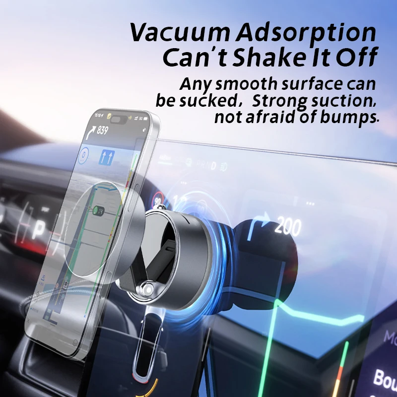 Car mobile phone holder vacuum adsorption car navigation dedicated magnetic suction stable holder