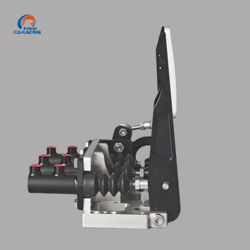 CRS Racing 3-pedal Floor Mounted CNC Clutch Brake Pedal Box Kit with Adjuster Cable and Electric Sensors
