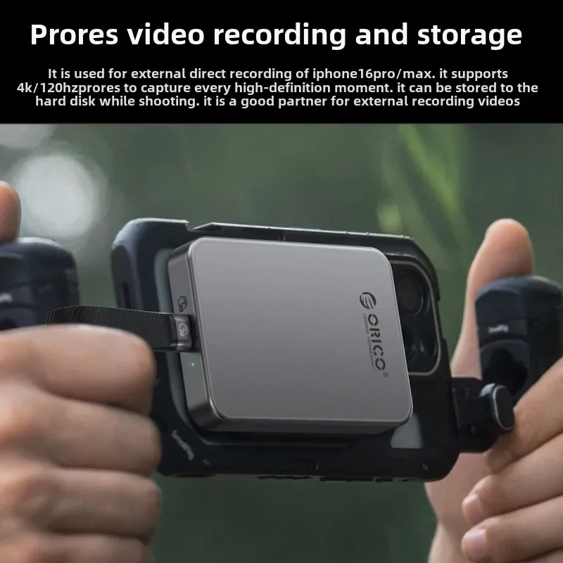 Mini Magnetic External SSD Portable Solid State Drive 480MB/s Mobile Hard Drive Solid State ProRes 4K HDR Record and Stored