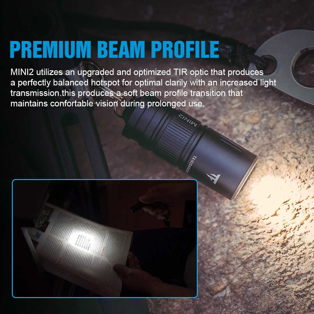 Lampe Torche LED TrustFire MINI2S 220 Lumens - Rechargeable, étanche, Porte-clés