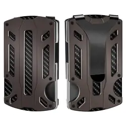 Sleek Men's Tactical Wallet with Money Clip and RFID Shielding (Coffee)