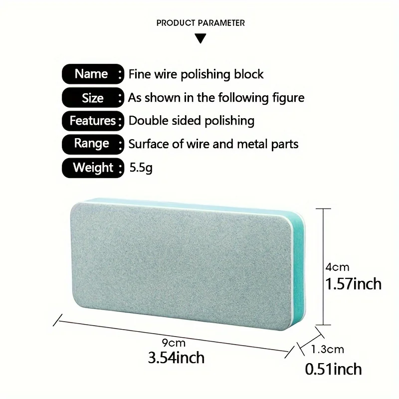 2 Pcs Guitar Fret Polishing Block Double Side for Cleaning Maintenance