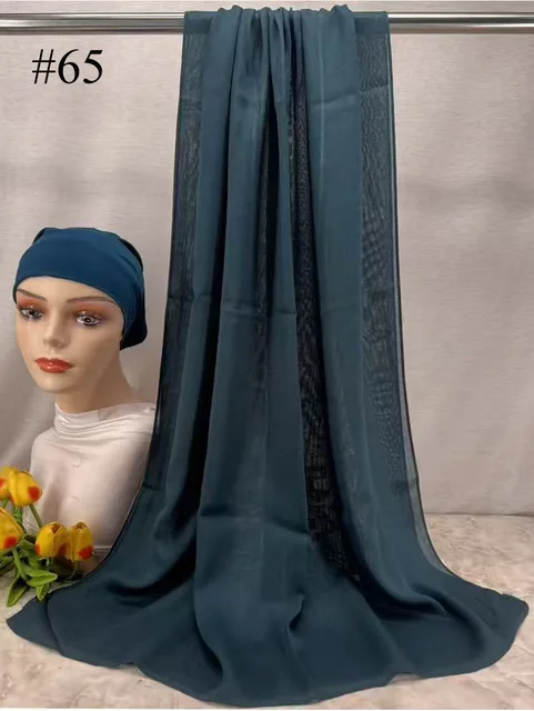 Mini Hijab Modal avec sous-bonnet – Ensemble Basique Extensible, Foulard Fin et Respirant, Protection Solaire, Voile 165*50cm