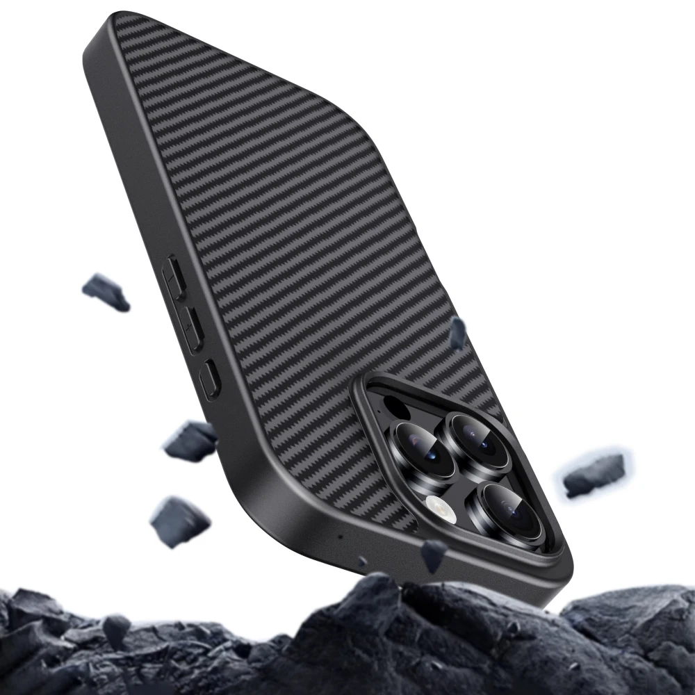 Kevlar Carbon Fibre Pattern Luxury Shockproof Matte Phone Case