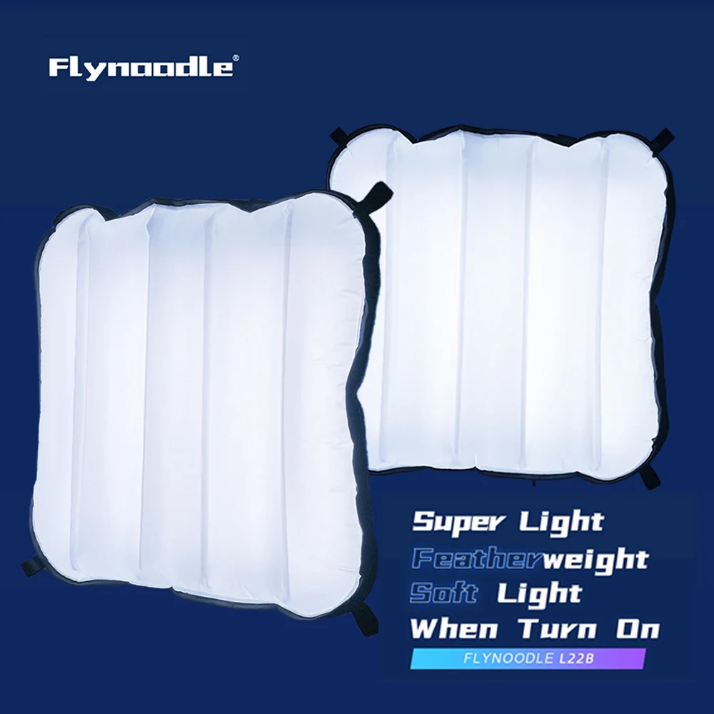 Flynoole L22B 소프트 라이트 2700K-6000K 바이 컬러 스튜디오 사진 라이트, 앱 제어, 완전 자동 팽창식 비디오 카메라 라이트