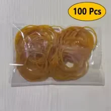 High Elastic Yellow Rubber Bands - Durable Natural Rubber, Available in Sets of 100, 300, or 666 Pieces, 38mm Diameter
