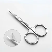 New Facial Hair Scissors Rounded Stainless Steel Mustache Nose Hair Beard Eyebrows Eyelashes Trimming Multifunctional Clippers 1